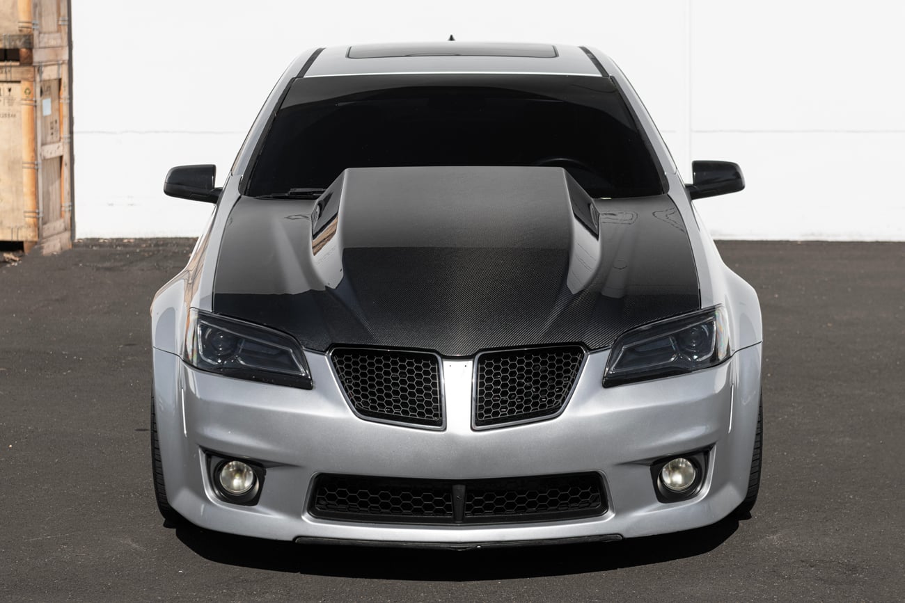 2008-2009 PONTIAC G8 CARBON FIBER FRONT COWL HOOD